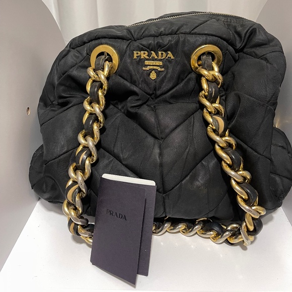 Prada Catena Chevron Chain Large Bag - Picture 1 of 14